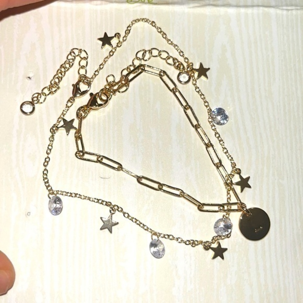 “L” and star bracelet bundle